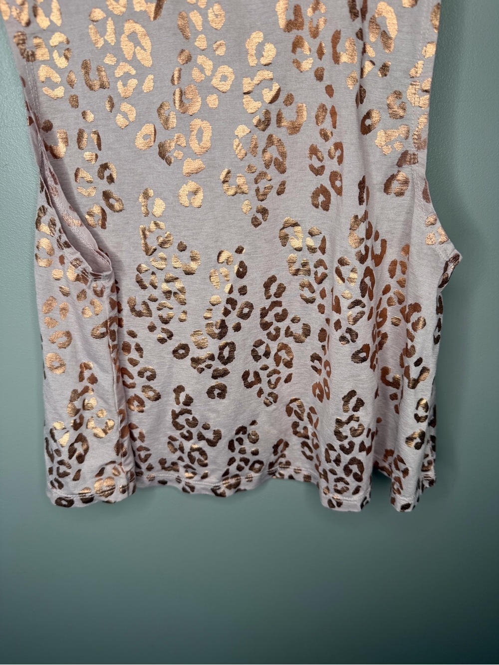 Spiritual Gangsta Active Crop Tank Metallic Rose Gold Leopard - Picture 5 of 9